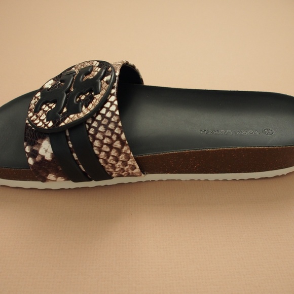 Tory Burch Leigh Snake Printed Slide S 9 9.5 - Picture 7 of 8
